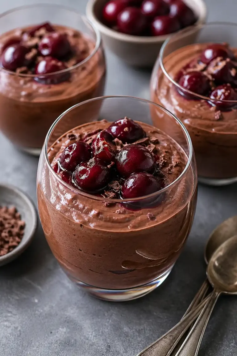 Jamie Oliver tinned cherry chocolate mousse