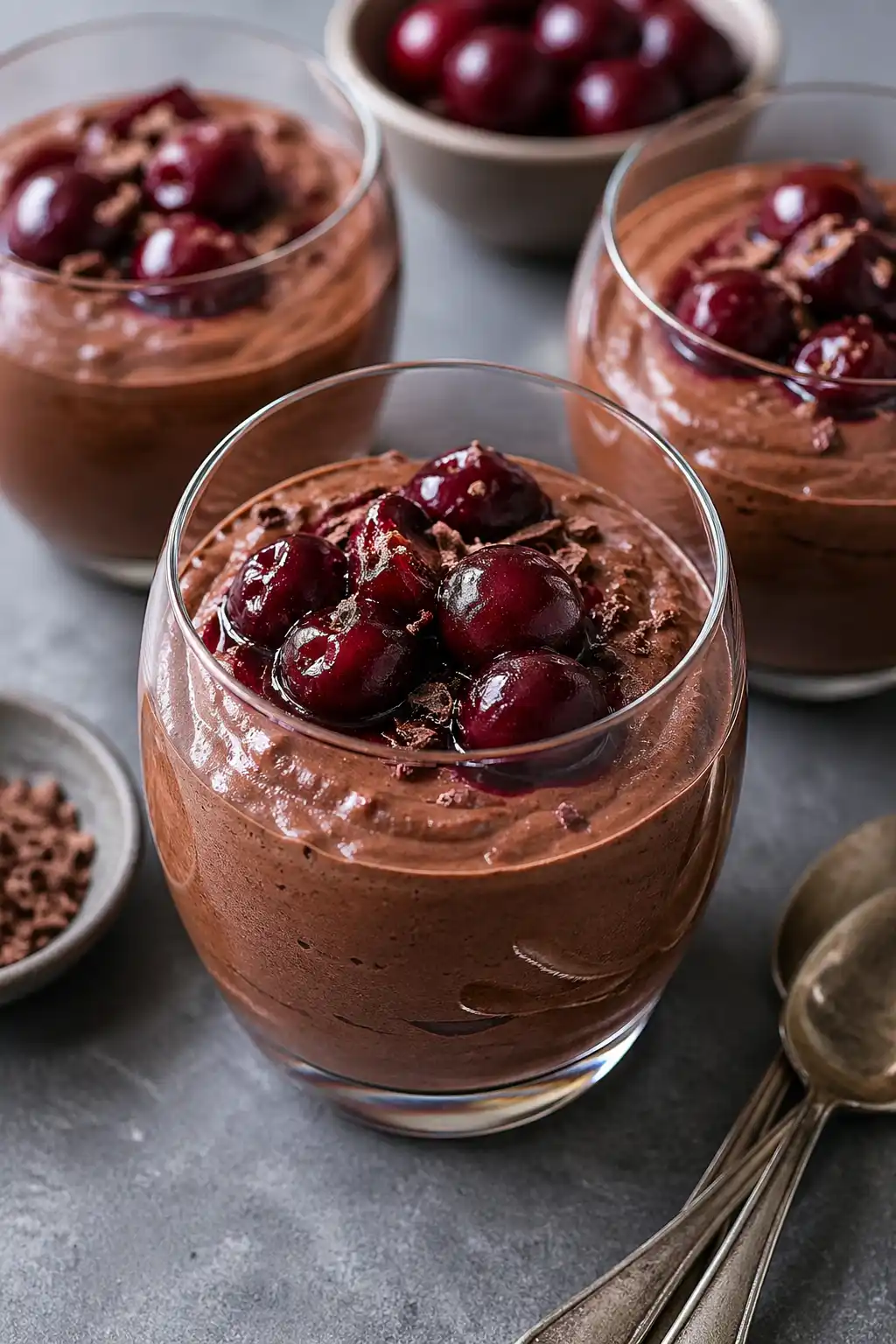 Jamie Oliver tinned cherry chocolate mousse