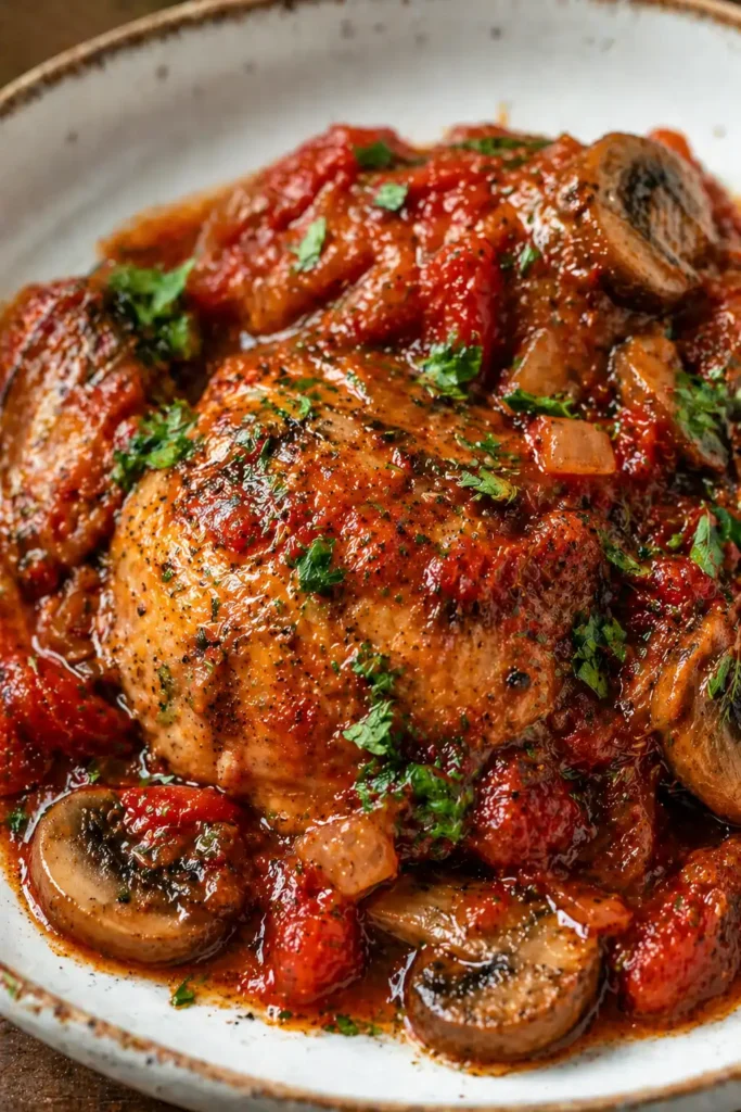 Jamie Oliver Mushroom and Chicken Cacciatore