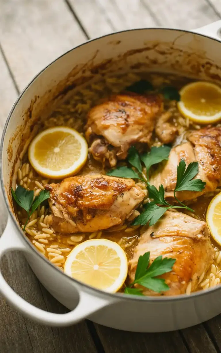 Nigella Chicken in a Pot with Lemon and Orzo