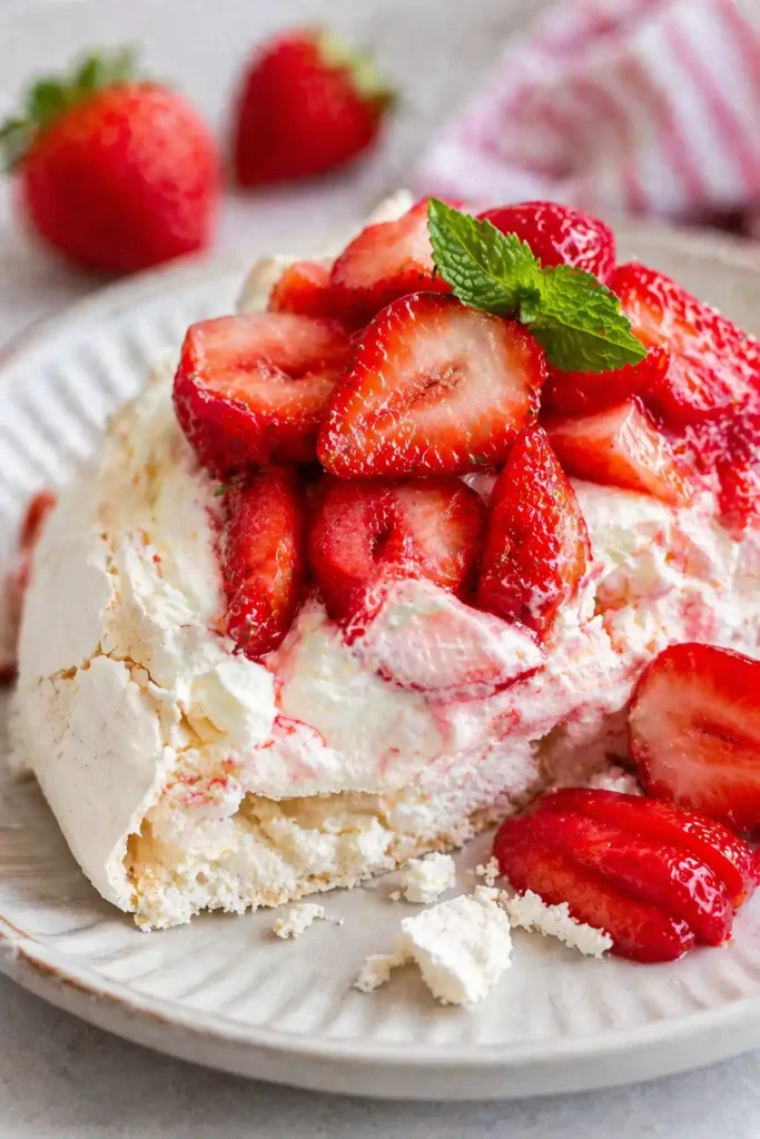 Nigella strawberry pavlova