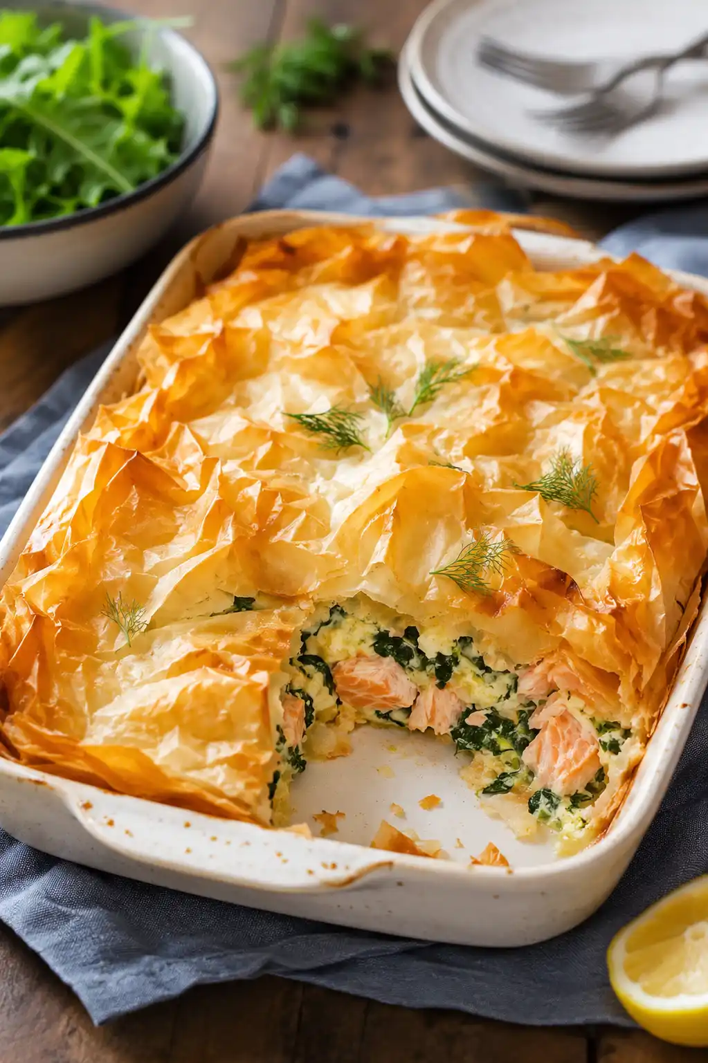 Jamie Oliver Salmon Filo Pie