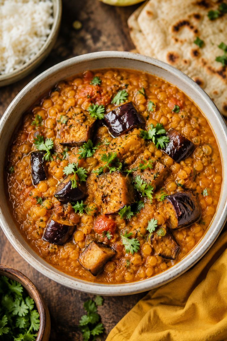 Jamie Oliver aubergine daal