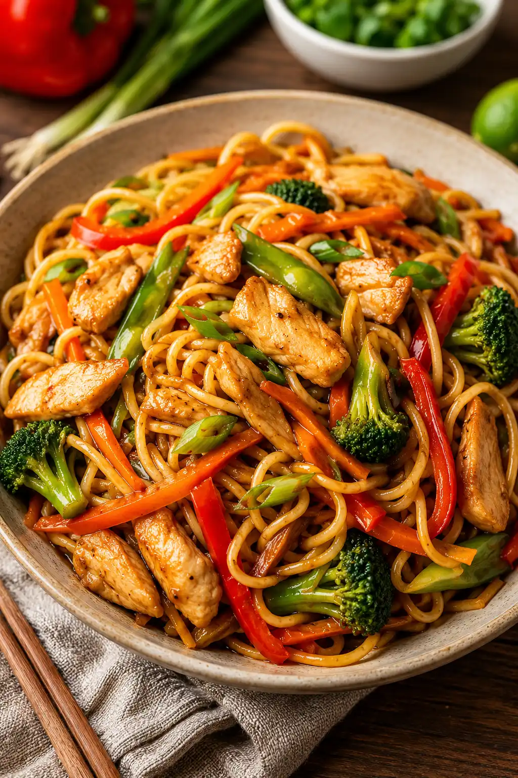 Jamie Oliver chicken noodle stir fry