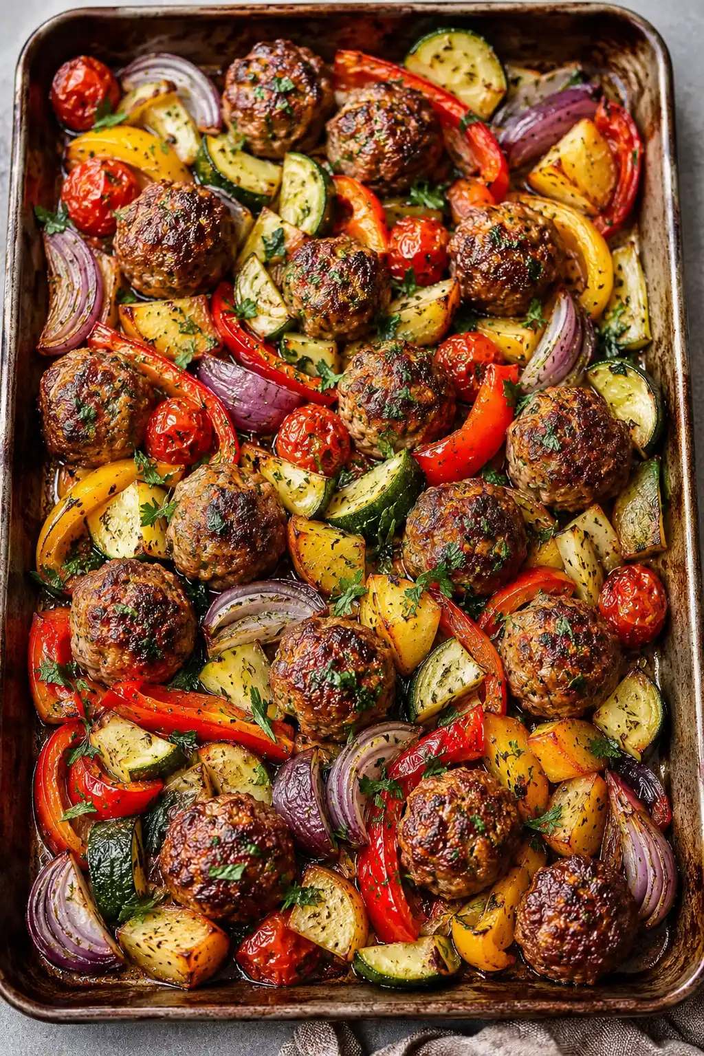 Jamie Oliver Meatball Traybake