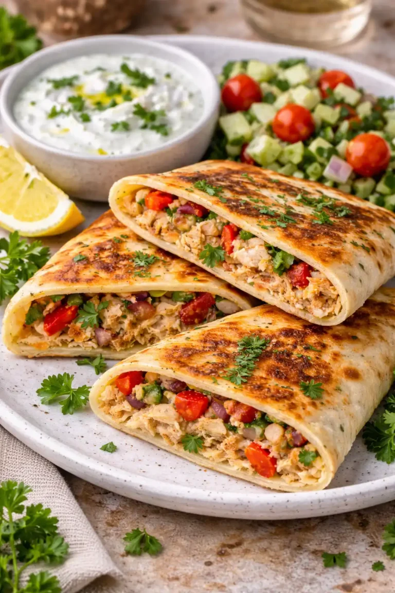 Jamie Oliver stuffed folded flatbread
