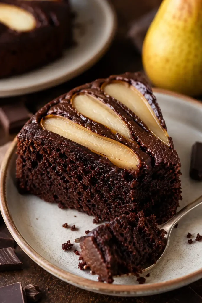 Nigella Lawson chocolate pear cake